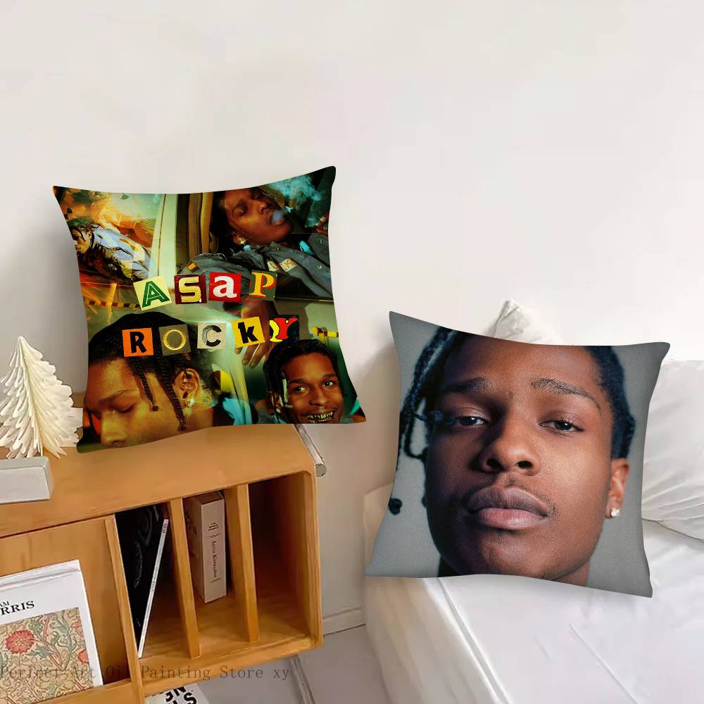 Rapper A-ASAP R-Rocky Pillow Case Square Pillow Bedroom Sofa Leisure Comfort Cushion Car Living Room Home Decoration
