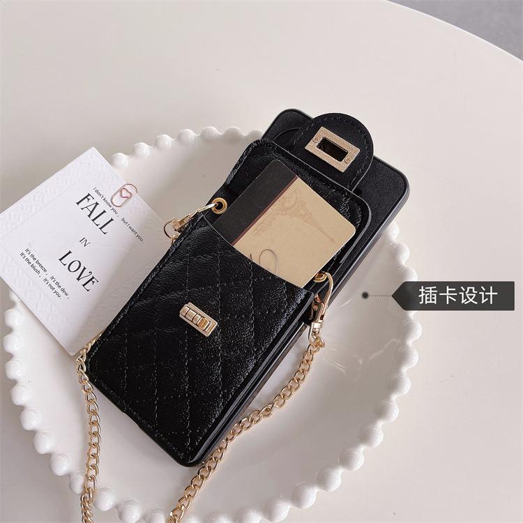 Applicable to VIVO X Flip lamb pattern lock card bag, mobile phone case, oblique span chain card, change bag case, protective case.