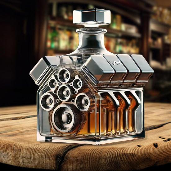 V8 Engines Whisky Bottle Creative Wine Decanter Decoration Personalized Whiskey Bottle Home