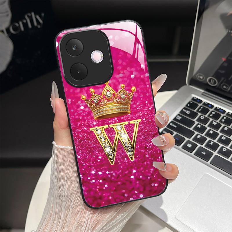 

For OPPO A5 Pro 4G 5G Case Fashion Letters Design Hard Tempered Glass Back Covers For OppoA5 Pro A5Pro Shockproof Phone Shell OPPO A5 Pro 4G