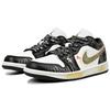 Jordan Air Jordan 1 Abrasion Resistant Low top Vintage Basketball Shoes Women's Black White Gold DC0774-200(Team96-)