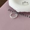 Yinruitai S925 Sterling Silver Korean Heart Design Thin Band Ring for Women