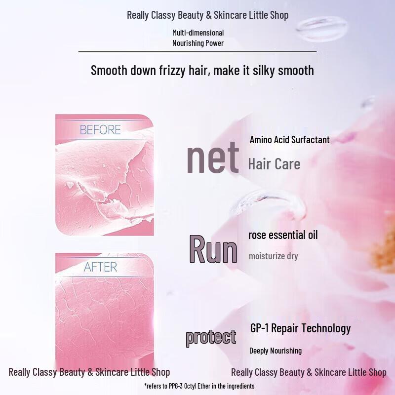 Ziyuan Silicone-Free Rose Smooth Repair Shampoo