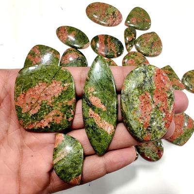 Amazing Natural Floral Unakite Jasper Cabochon, Loose Cabochon Lot, Mix Lot, Healing Gemstone Lot For Jewelry Making.