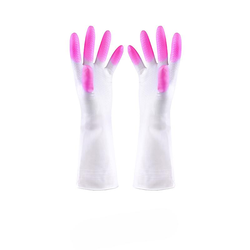 Nitril-Geschirrspülhandschuhe, Küchengeschirrspüler, langlebige Latexwäsche, wasserdichte Haushaltsgummihandschuhe für Damen