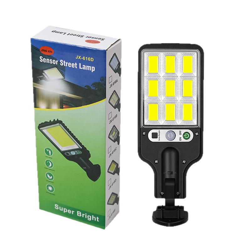 Solar-Powered LED Wall Light with Motion Sensor and Remote Control for Outdoor Use