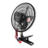 8in Car Cooling Fan Cigar Lighter Powered Black Quiet Metal Clip On Fan for Car Truck SUV RV Boat Bus DC24V