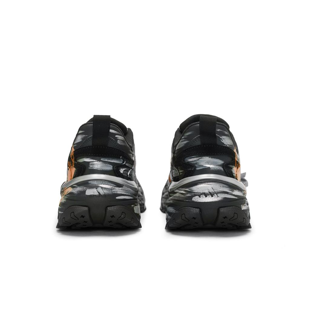 adidas SHADOW FEVER Moonfall Slip Resistant Abrasion Resistant Low Top Chunky Sneakers Unisex Black Orange Red JR0040(Team80-S-BOX)