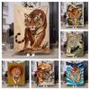 8 Size New Tiger Cartoon Animal Flannel Blanket Fluffy Children and Adults Sofa Plush Bedspread Throw Lunch Blanket for Sofa Bed