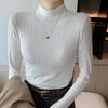 Yu Zhaolin Women's Semi-High Neck Slim-Fit Knit Top