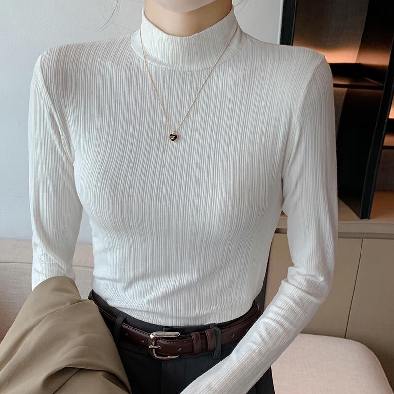 Yu Zhaolin Women's Semi-High Neck Slim-Fit Knit Top