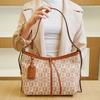 Large Capacity Mother and Child Bag Contrasting Color Printed Shoulder Bag Versatile Fashion Tote Bag Temperament Women's Baguette Underarm Bag Women