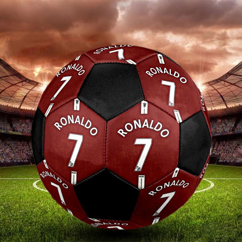 Cristiano Ronaldo Size5 Soccer Ball, Colorful, Suitable for All Ages, Machine-stitched, PVC Material, Competition Grade,durable and High Bounce
