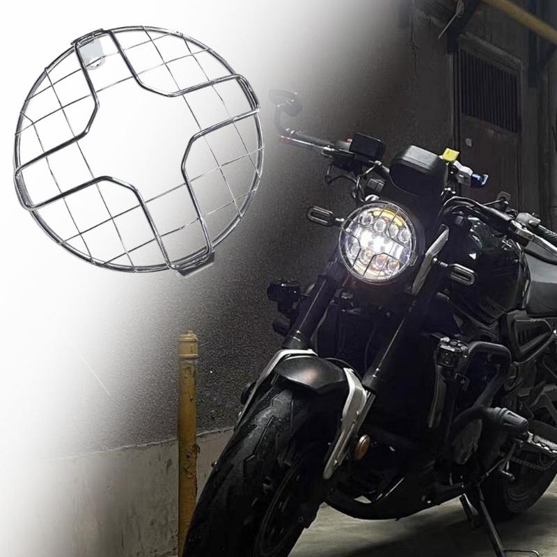 Motorcycle Headlight Protector Guard Case Quick Installation Shockproof Metal Cover For Mountain Road Off Roading Riding
