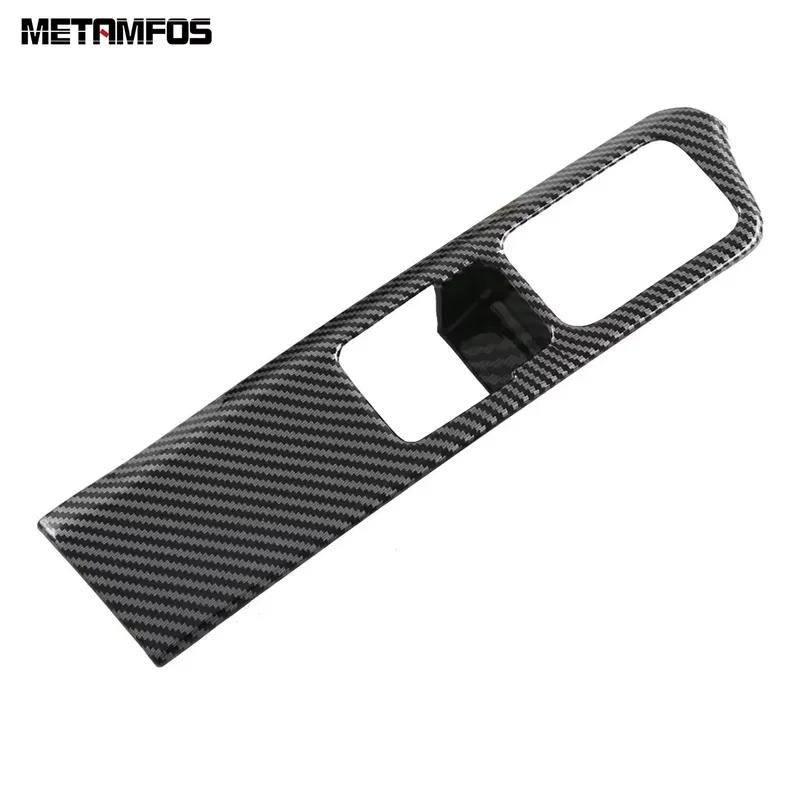 Head Light Lamp Switch Control Button Cover Trim For Hyundai Santa Fe 2024 2025 Carbon Fiber Interior Accessories Car Styling