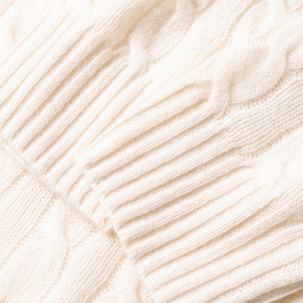 Polo Ralph Lauren FW21 Chunky Knit Logo Embroidered Pullover Sweater Men Sweater White 710719546001