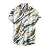 Herren Casual Hawaiian Blumenhemden 3D Vollprint Kurzarm Button-Down Tropische Strandhemden für Männer Camisa Manga Masculina
