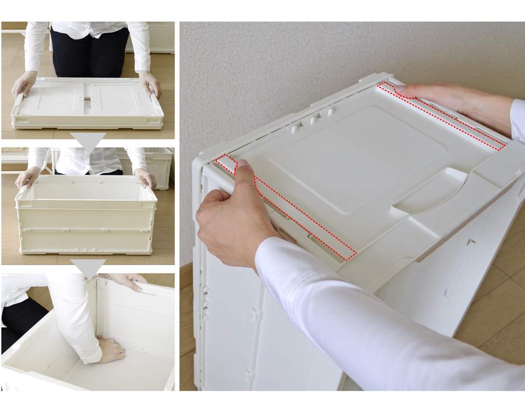 Folding Container 50L Beige Made In Japan ACCN657 CB-S51NRL