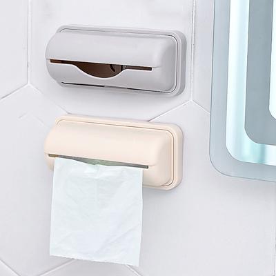 1PCS Kitchen Bathroom Wall Mounted Plastic Bag Organizer