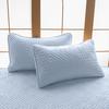 2Pcs Breathable Pillowcase Solid Color Easy To Clean Anti-Head Oil Wear-resistant Pillow Protector Bedroom Decor
