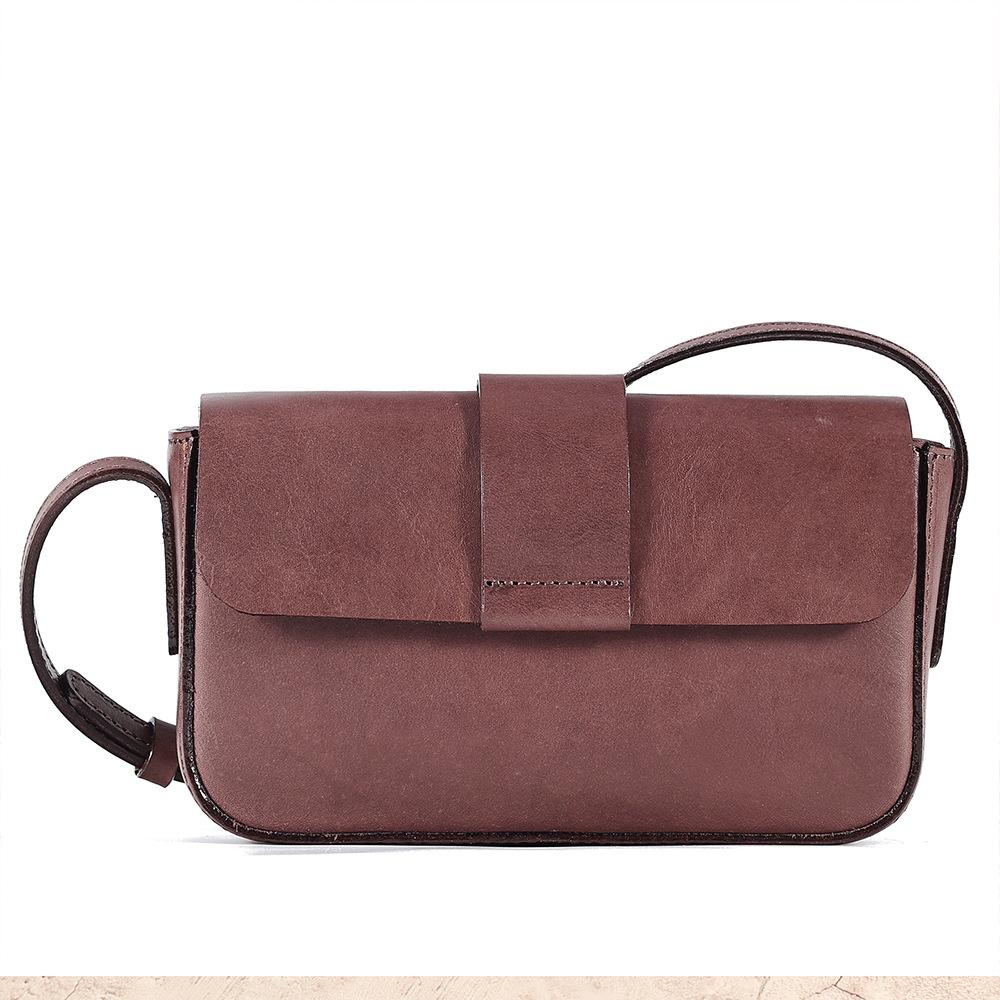 JOGUJOS vegetable tanned leather women's bag commuter fashion small square bag high-end leather shoulder bag messenger bag bag