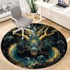 1 Stück Drachen Fantasy Büro Runder Teppich, Matte Geeignet Für Büro, Unter Bürostühlen Schlafzimmer Wohnzimmer Heimdekoration, Zimmer Deko