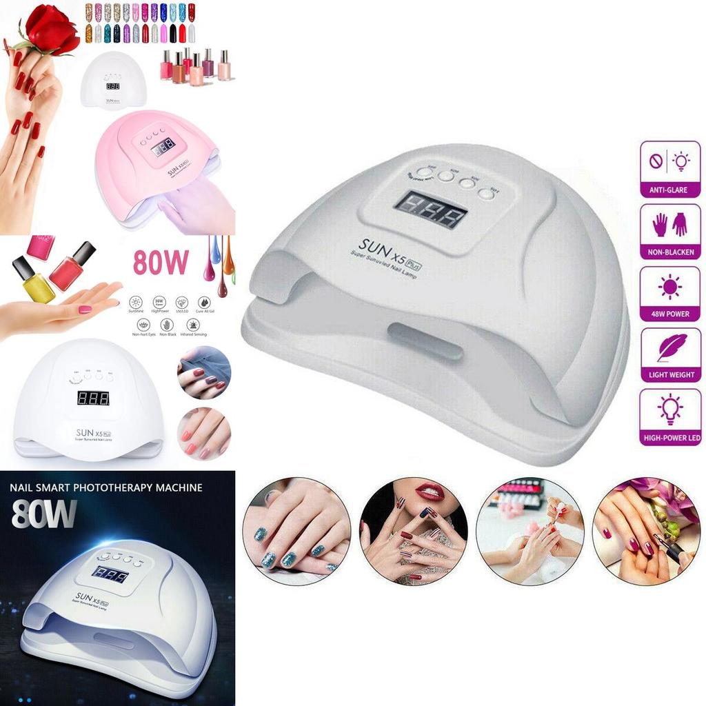 Professional Sun-x5plus 80w Nail Lamp Uv Led Light With Auto Sensor For Gel Curing