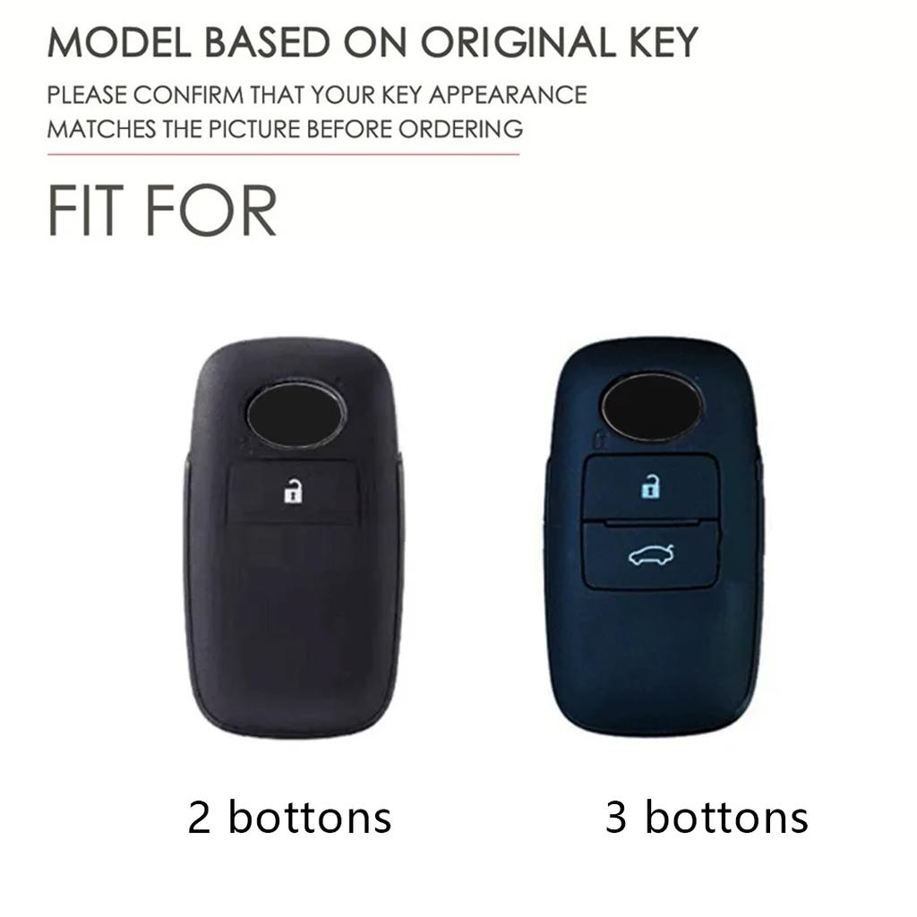 2 3 Bottons Genuine Leather Auto Key Fob Cover Case Key Fob Remote Fit For Toyota Malaysia Perodua Yaris Ativ Raize Veloz Avanza Rush Daihatsu Key