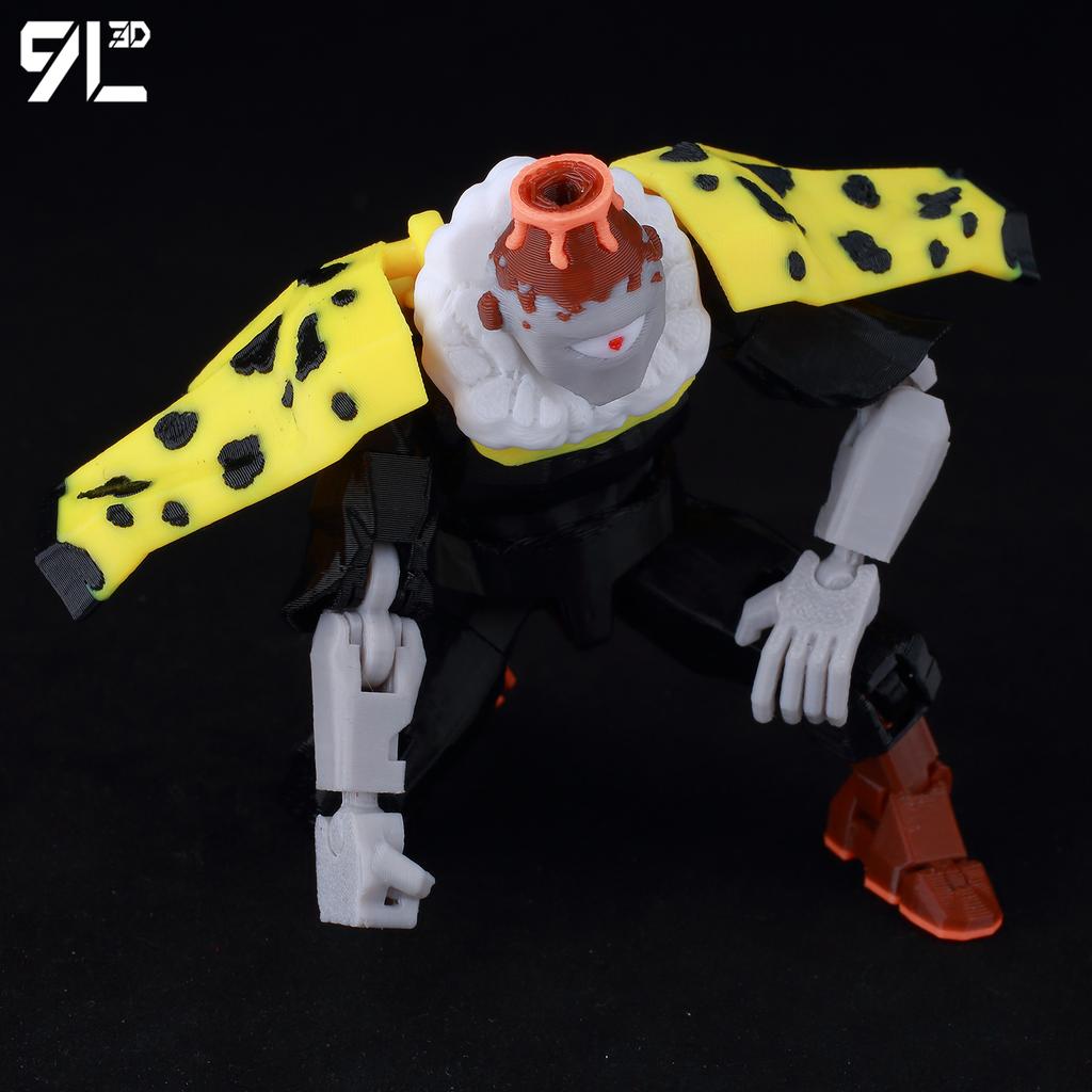 9L3D Printed Lucky Dummy 13 Jujutsu Kaisen JogoFire Anime MultiJointed Shapeshift Toy Action Figures Model Gift for Kids Adults