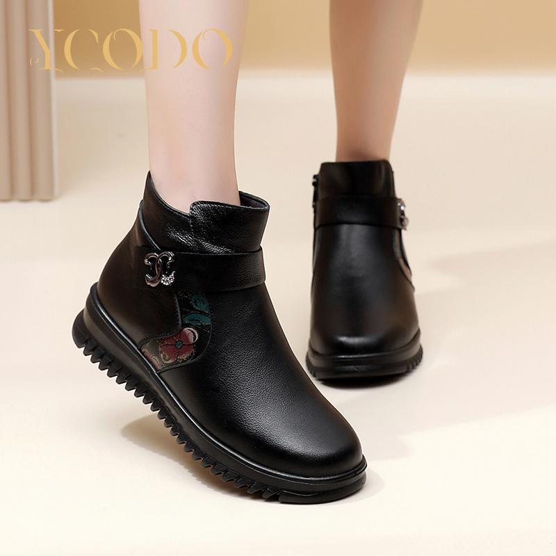 Winterwarme Damenschuhe aus Naturleder