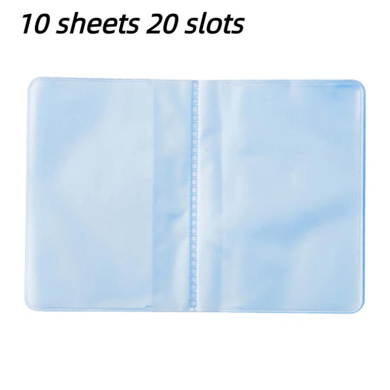 6/10/12 Sheets Cute Semi Transparent Pvc Folded Credit Card Holder Inner Pages Office Supplies