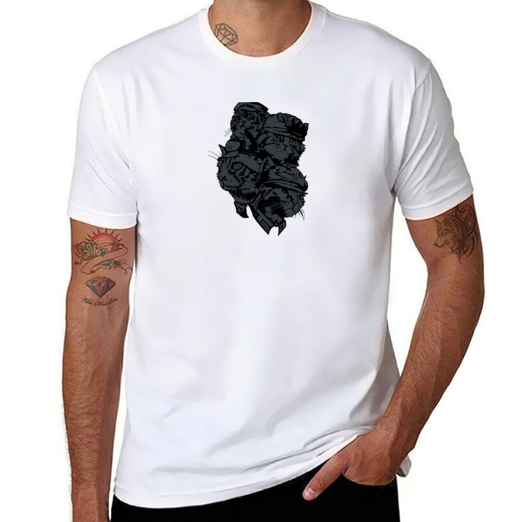 MKC Black Cat TShirt Fashion Letter Print TShirt