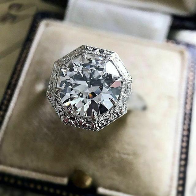 

Новое женское кольцо в этническом стиле с эстетическим узором, роскошные обручальные кольца, кольца вечности для женщин, блестящие белые украшения с фианитом 9