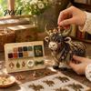 Kit per Creazioni con Perline per Principianti Kit Mucca delle Highlands, Set Mitico Fai-da-te con Perline Multicolore Piccole Animale di Perline 3D, Progetto Artistico per Adulti Adolescenti Regalo Fatto a Mano