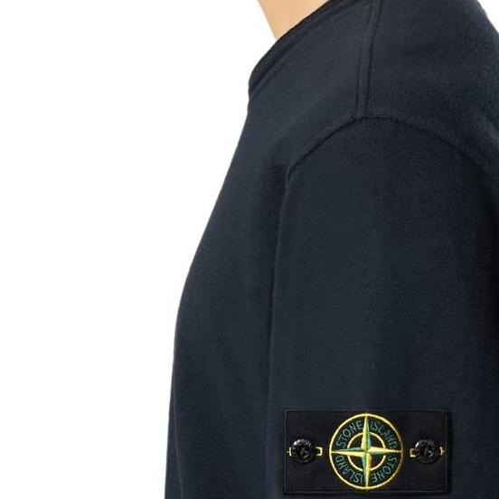 Stone Island Badge Patch Crew Neck Long Sleeve Sweatshirt Men sweatshirt L1S156100034S0060-V0020