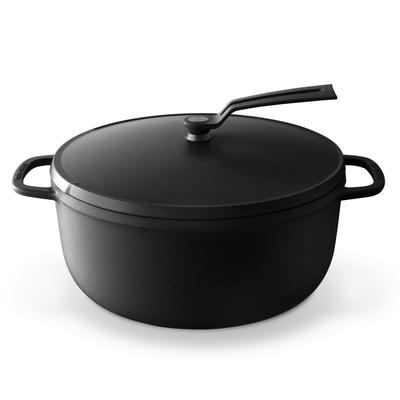 Vermicular Cast Enamel Pot 26cm Matte Black Anhydrous Cooking Anhydrous Bake Special Recipe Book Included Oven Pot 2 Self Standing Lid OP2R26S-BK
