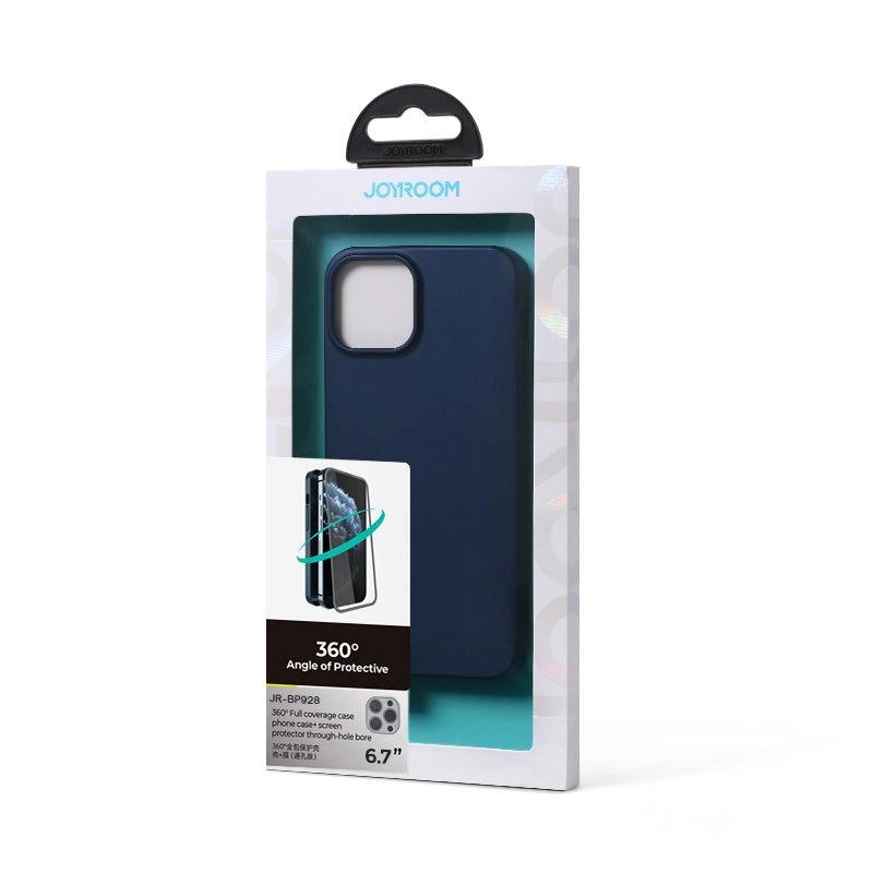 Joyroom 360 Full Case Etui Pokrowiec Do Iphone 13 Pro Max Obudowa Na Tył I Przód + Szkło Hartowane Niebieski (Jr-Bp928 Blue)