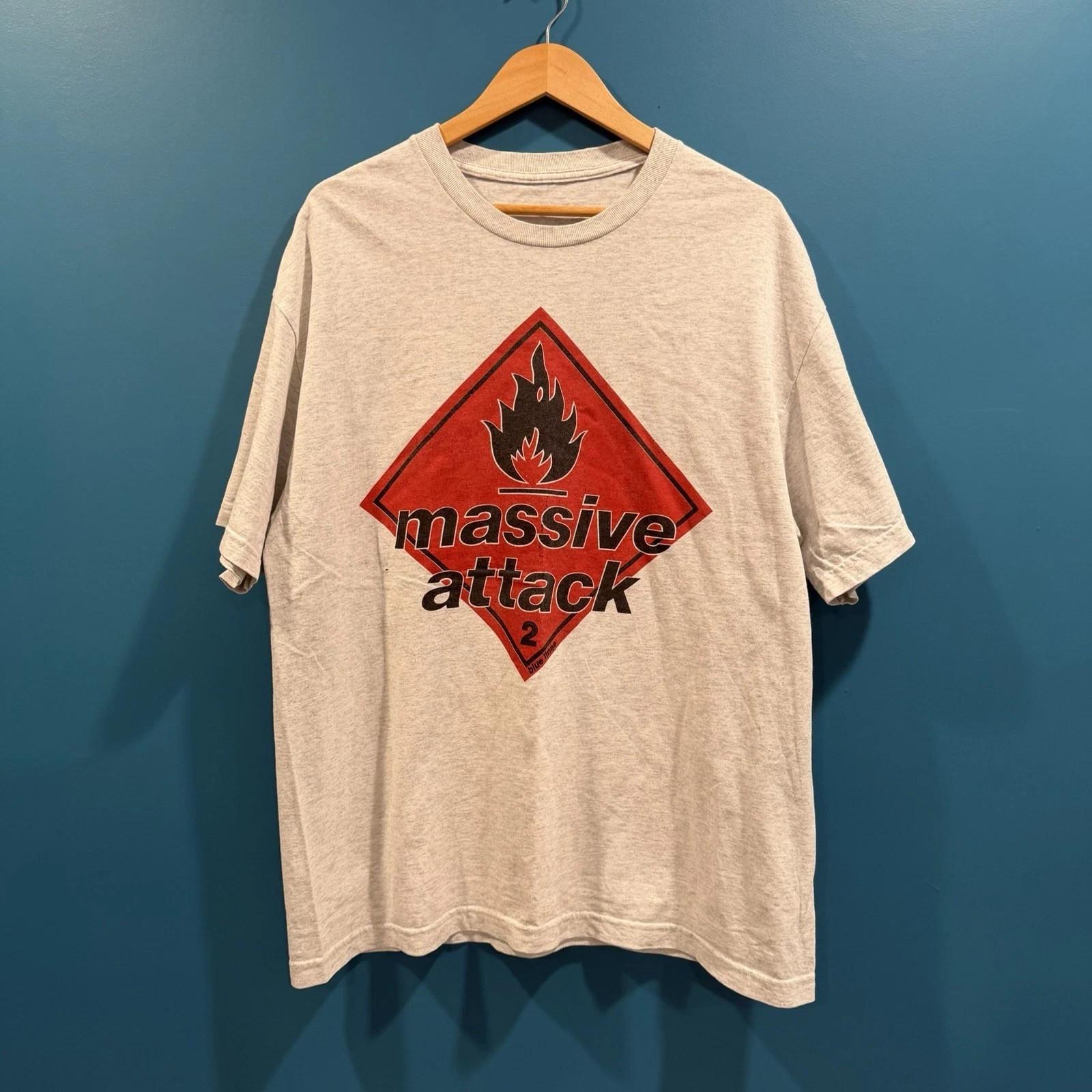 Massive Attack Blue Lines Vintage 90s T Shirt AN70213 XL