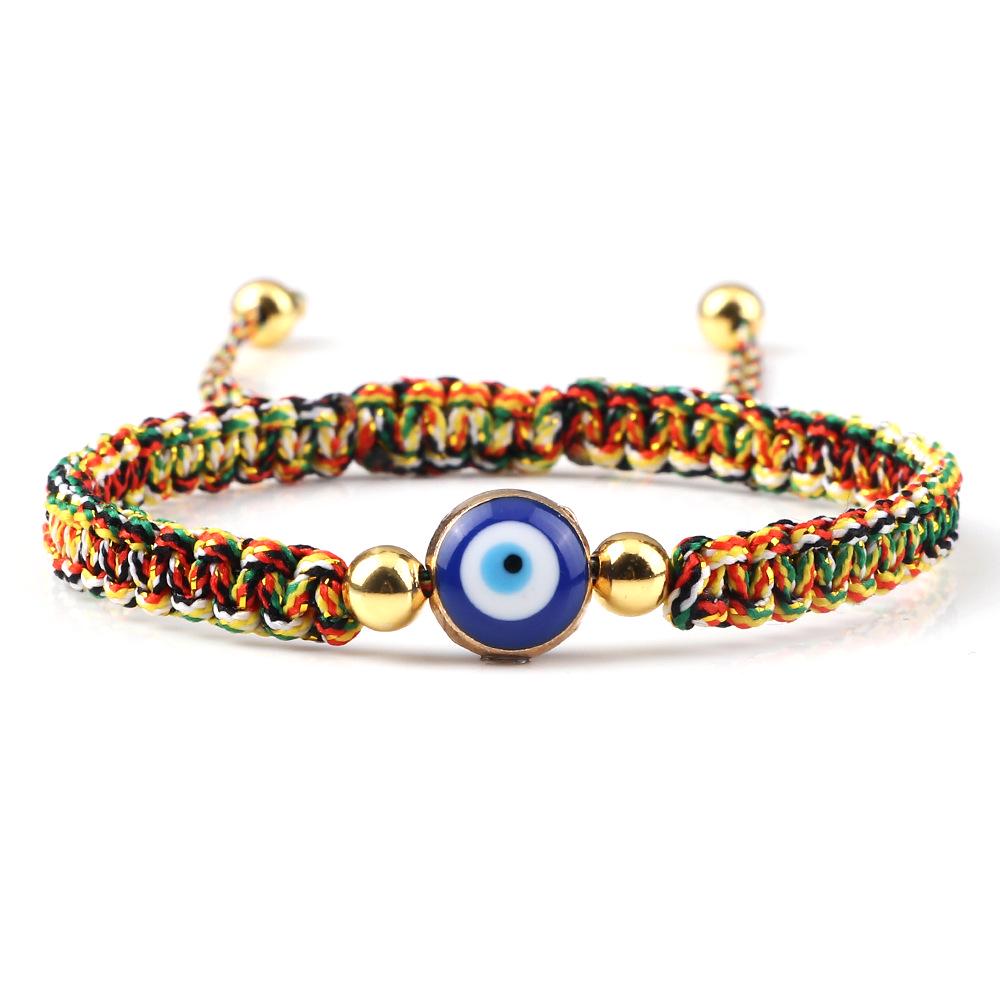 

Devil s Eye Bohemian Copper Bead Bracelet Silver Copper Bead різнокольоровий