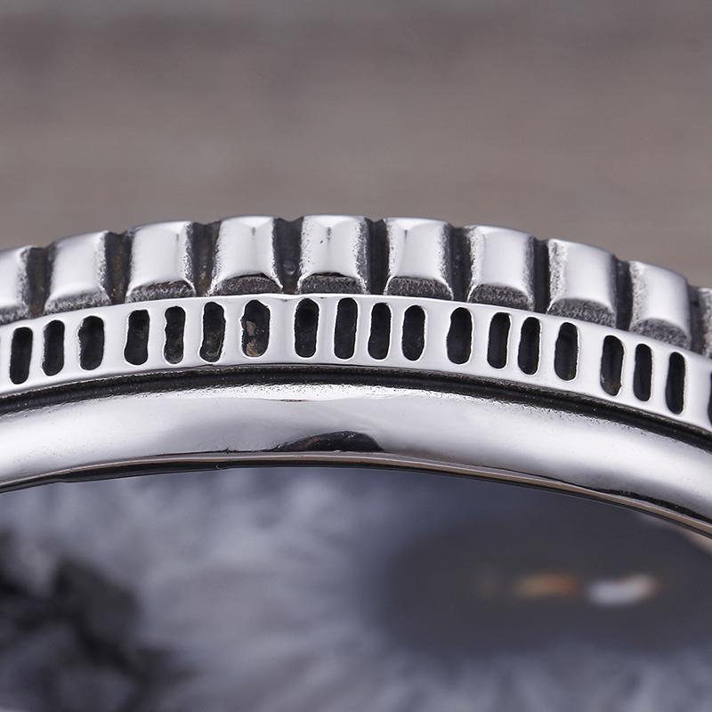 KALEN Stainless Steel Open Cuff Bangles For Men Simple Style Grid Shaped Charm Bracelet & Bangle Jewelry