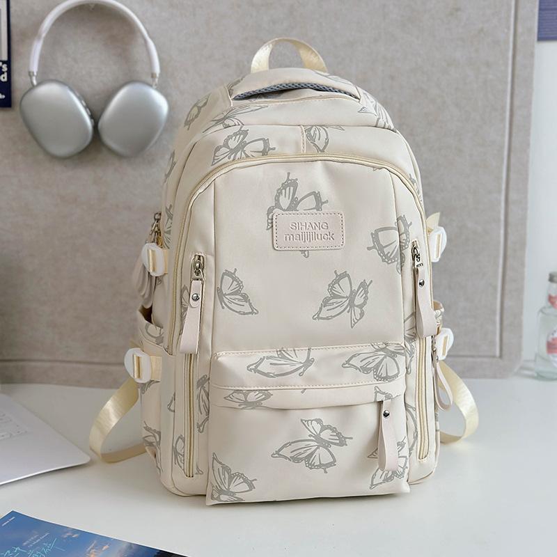 The New Schoolbag Is High-value, Fresh, Sweet and Cute Butterfly Backpack, Lightweight Spring Outing Backpack for Junior High School Students