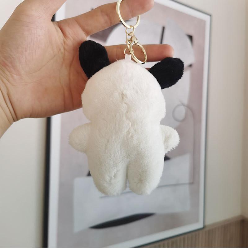 Adorable Plush Animal Keychain Soft Stuffed Toy With Pp Cotton In Blue Green And Orange