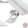 bamoer Family Letter Floral Bead Grandma Nana Heart 925 silver CZ Charms fit Original Bracelet Bangle Jewelry SCC1762