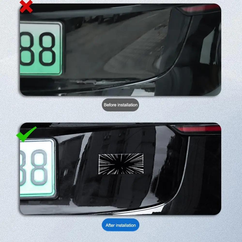 For Tesla Model 3 X Y S Car Time Space Tunnel Logo Trunk Badge Emblem Decals Resin Sticker Plaid Ludicrous Styling Accessories