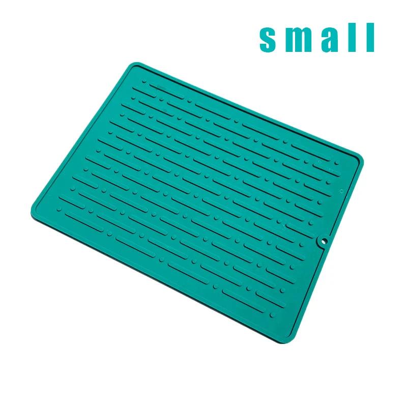 

Silicone Dish Drying Mat Protection Heat Resistant Tableware Dishwaser Mats Sink Mat for The Kitchen Sink Table Accessories New as show