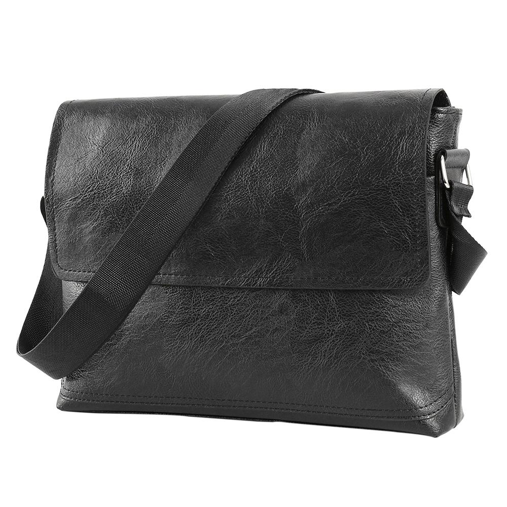 

Men s Shoulder Bag PU Leather Adjustable Suspender Crossbody Bag Large Capacity Business Flap Messenger Bag Fashion Travel Bag