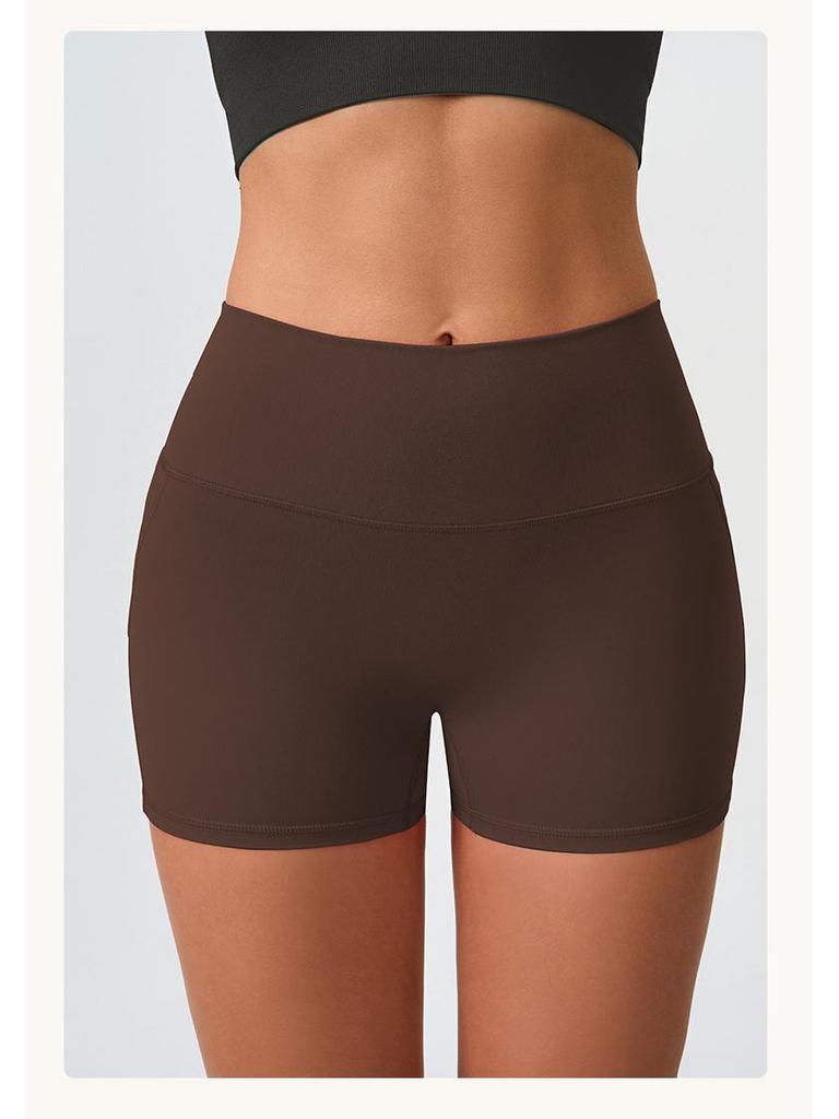 2025 Women's High Waist Sports Shorts - Summer Thin, Tummy Control, Hip Lifting, Antibacterial, Anti-Exposure, High Elastic Fitness 3-Point Pants