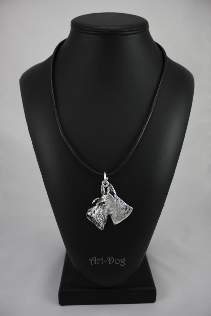 Scottish terrier, Aberdeen Terrier, Scottie - Dog necklace in gift box, silver-plated locket for dog fan, striking pendant by Art-Dog brand