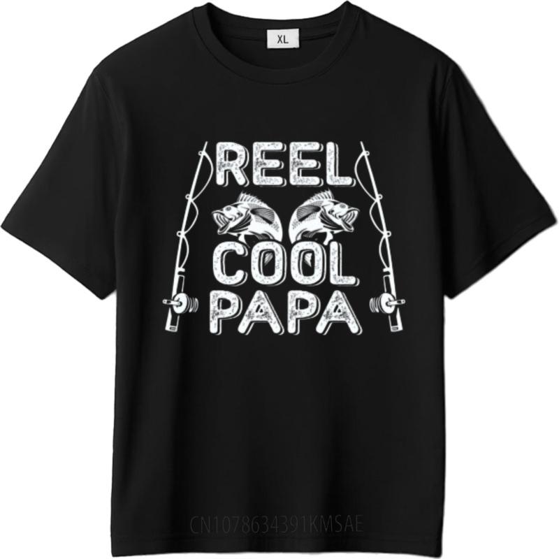 Unisexs Top Printed For Her Oneck Tshirt Casual Reel Cool Papa Fishing Rods Fish Fashionable For Her Top Tees Lightweight Tee