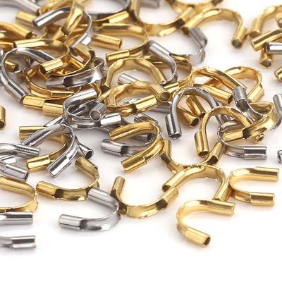 50/100PCS 4.5x4mm Wire Protectors Wire Guard Guardian Protectors Loops U Shape Accessories Clasps Connector for Jewelry Making